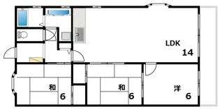ベルシオン芦屋【2階】の間取り