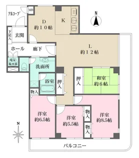 住吉川アーバンライフ【4階】の間取り