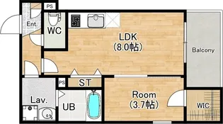 ジーメゾンエトワール西二見【2階】の間取り