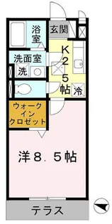 メゾンドモンテノール【1階】の間取り