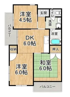 十三番館【3階】の間取り