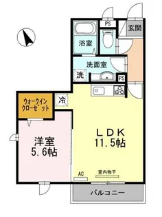 ベルプラージュ魚住【2階】の間取り