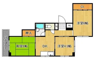 バンドーム大津和【203号室】の間取り