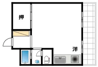1Rの間取り画像