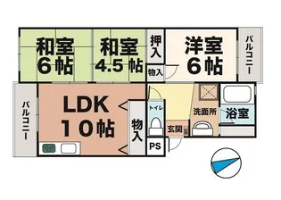 ベルデュウラ池上【3階】の間取り