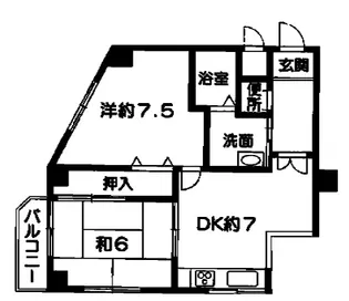 2DKの間取り画像