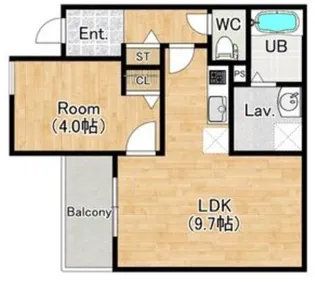 ジーメゾン明石魚住ウエスト【2階】の間取り