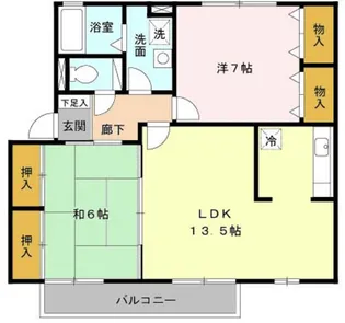 クレールプラザ立花 B棟【2階】の間取り