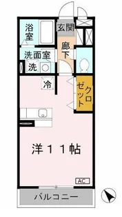 セジュール六甲道【3階】の間取り