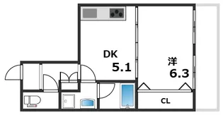 坂上コーポラス【401号室】の間取り