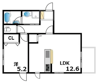 クレア岡本【2階】の間取り