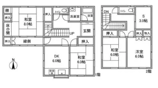 兵庫県神戸市西区富士見が丘1丁目【一戸建】の間取り
