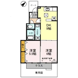 ローテローゼさかえ【1階】の間取り