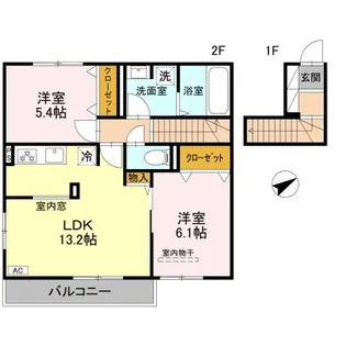 ソリッソ大久保町西嶋【2階】の間取り