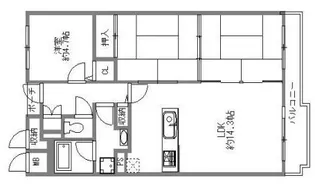 朝日プラザシティウエストヒル神戸B棟【3階】の間取り