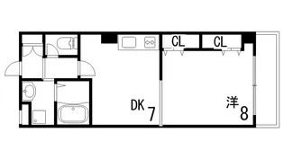 ヒルズ岡本【4階】の間取り
