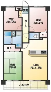 プレステージ南大久保【5階】の間取り
