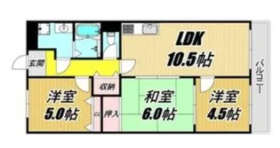 芦屋三木マンション【3階】の間取り