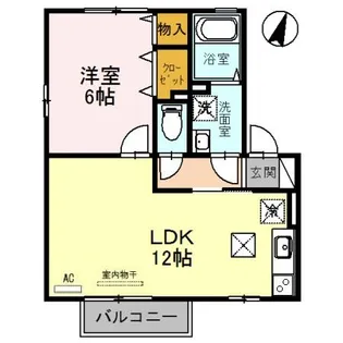 リビングタウン魚住B【1階】の間取り