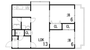 マノワール御影【1階】の間取り