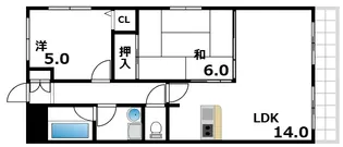レ・ブローニュ【4階】の間取り