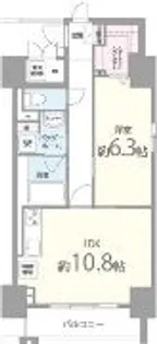 リラシオ西明石駅前【408号室】の間取り