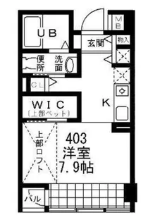 エス・キュート御影【1階】の間取り