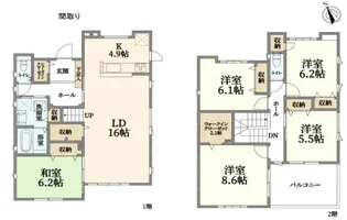 兵庫県芦屋市涼風町【一戸建】の間取り