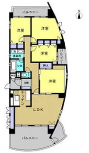 カウム芦屋【3階】の間取り