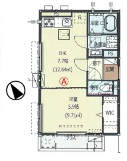 エスターテ西明石【2階】の間取り