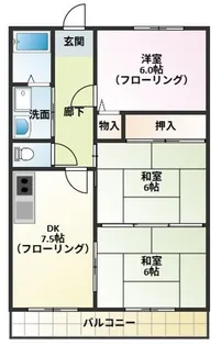 セオコート明石Ⅰ【1階】の間取り