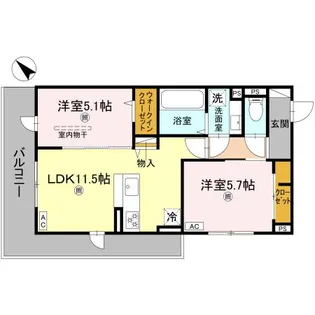 イルフォンターナ大田町【2階】の間取り