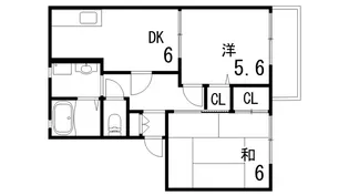ディアス魚崎【2階】の間取り