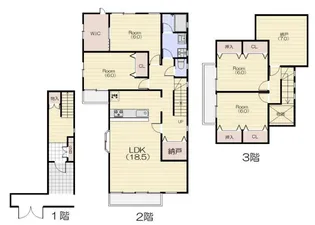 兵庫県神戸市東灘区森南町1丁目【一戸建】の間取り