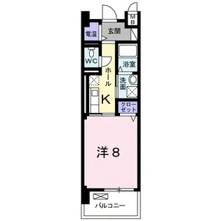 ヴィラ村雨【1階】の間取り