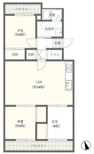 ピュアハイツ明石【4F号室】の間取り