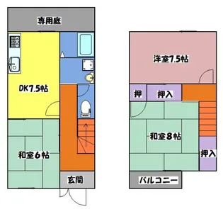 ハイツ深喜【A106号室】の間取り