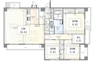ドムスアシヤ【2階】の間取り
