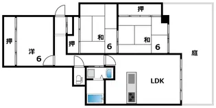 オプティマ三条【1階】の間取り