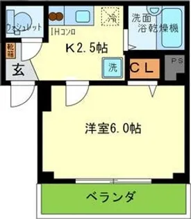 グラッチェ河昌【3階】の間取り