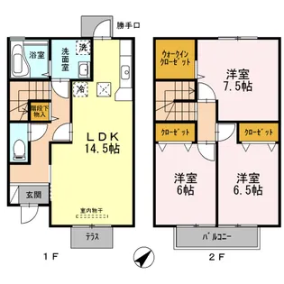 シャルマンハイムA棟の間取り