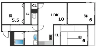 ロイヤルハイツ本多聞【3階】の間取り