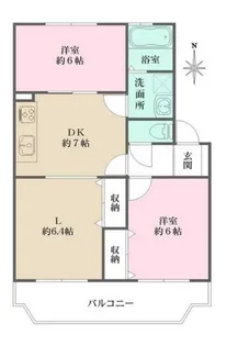 ヴィラ芦屋A棟【1階】の間取り