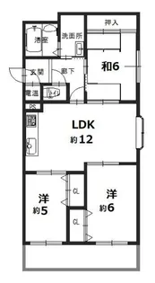 メゾングレース【3B号室】の間取り