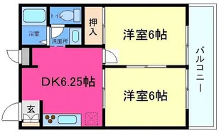 清水ハイツ【1階】の間取り