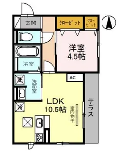 アクシス西宮北口【1階】の間取り
