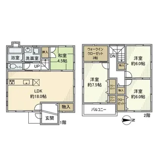 兵庫県神戸市垂水区北舞子4丁目【一戸建】の間取り