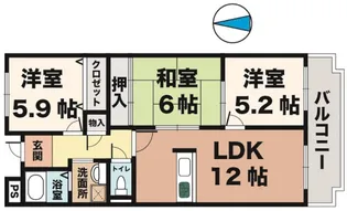 マウンティン・ツー【3階】の間取り