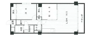 クレール松の内【6階】の間取り
