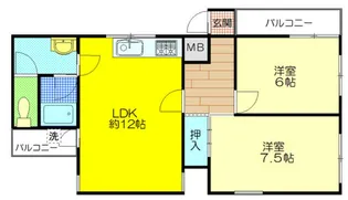 リッツ高丸【2階】の間取り